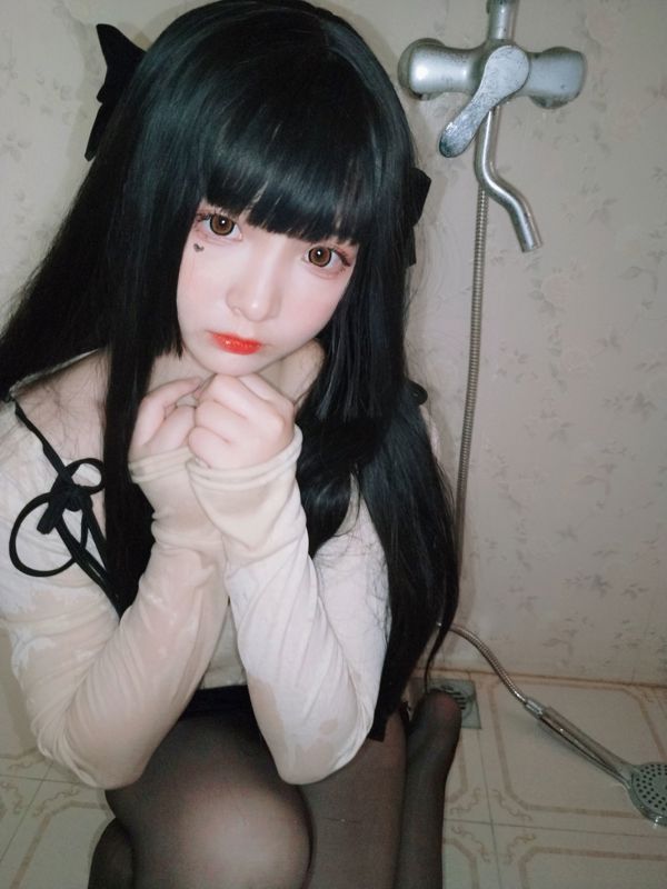 [Foto Cosplay] Bellezza bidimensionale Furukawa kagura-bagno corpo bagnato in seta nera