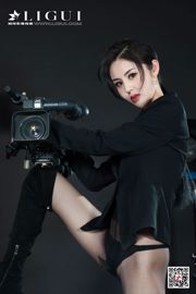 Modelo de perna Lianger "Black Silk OL" [丽 柜 Ligui] Beleza na Internet