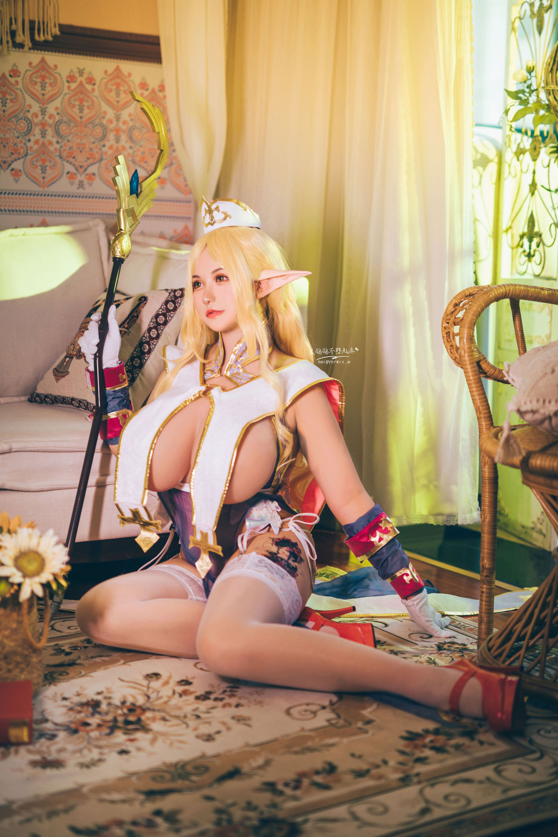 [Internet celebrity COSER photo] Xia Gege doesn't want to get up - Elf Village Priscilla Page 10 No.c89cbd