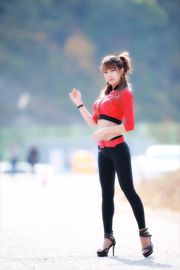 Conjunto de imagens HD da garota de corrida Xu Yunmei Heo Yun Mi "Red Tights Series"